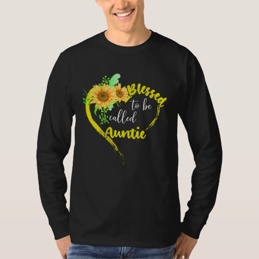 Blessed To Be Called Auntie  Sunflower Mother s Da Tシャツ (正面)