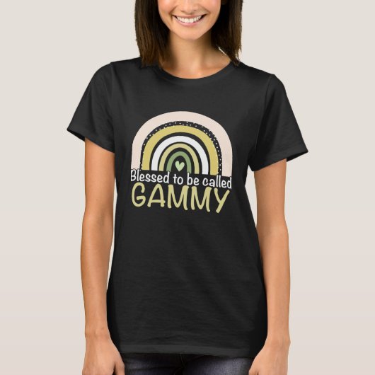 Blessed To Be Called Gammy Boho Rainbow Mother s D Tシャツ (正面)