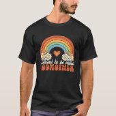 Blessed To Be Called Godmother Groovy Rainbow Moth Tシャツ (正面)