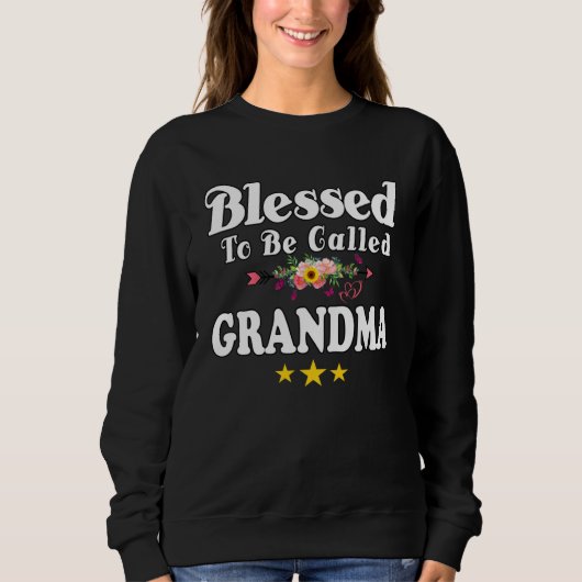 Blessed To Be Called Grandma Cute Mother s Day Sun スウェットシャツ (正面)