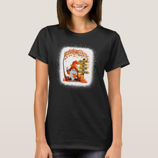 Blessed To Be Called Grandma Gnome Fall Autumn Tha Tシャツ (正面)