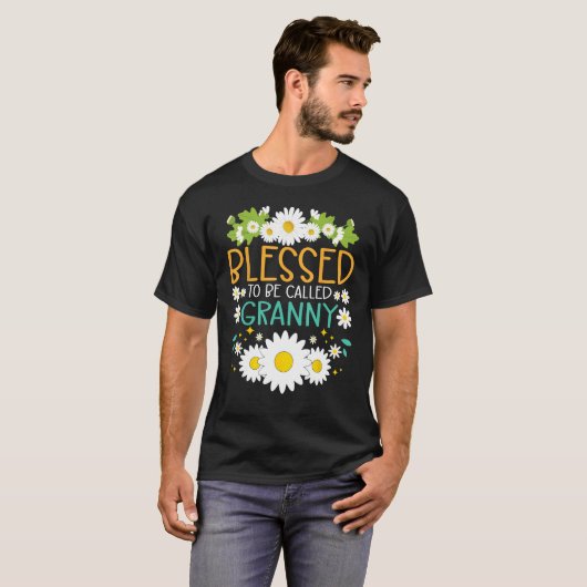 Blessed To Be Called Granny Mothers Day Daisy Flow Tシャツ (正面フル)