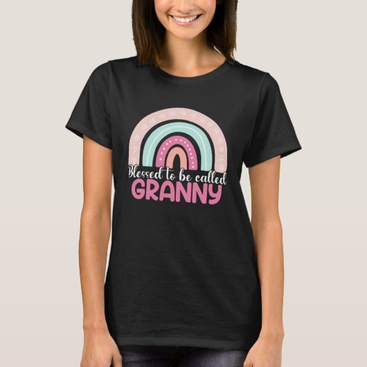 Blessed To Be Called Granny Rainbow Mothers Day Mo Tシャツ (正面)