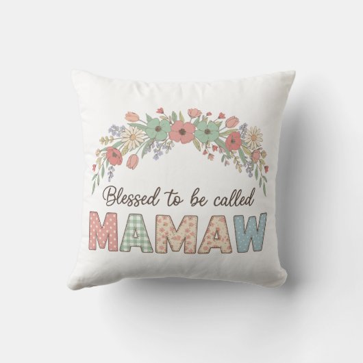 Blessed to be called Mamaw クッション (裏面)