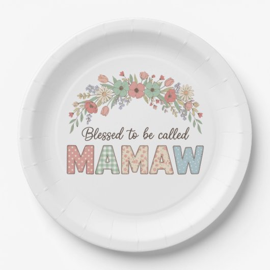 Blessed to be called Mamaw ペーパープレート (正面)