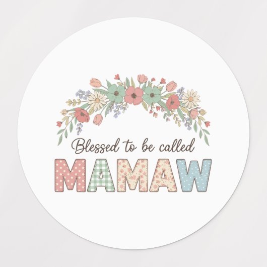 Blessed to be called Mamaw ラベル (デザイン1)
