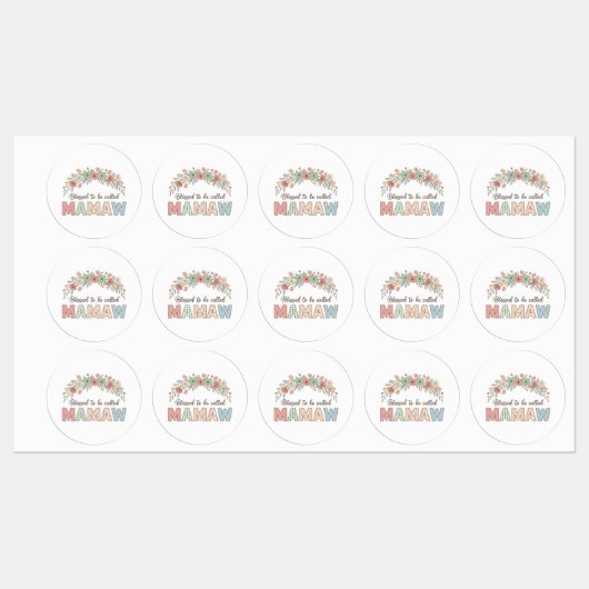 Blessed to be called Mamaw ラベル (シート)