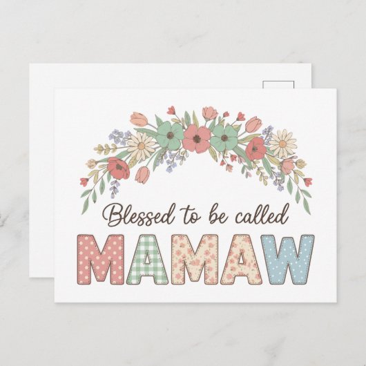Blessed to be called Mamaw 案内ポストカード (正面/裏面)