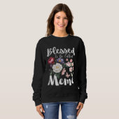 Blessed To Be Called Meme Women Floral Cute Mother スウェットシャツ (正面フル)