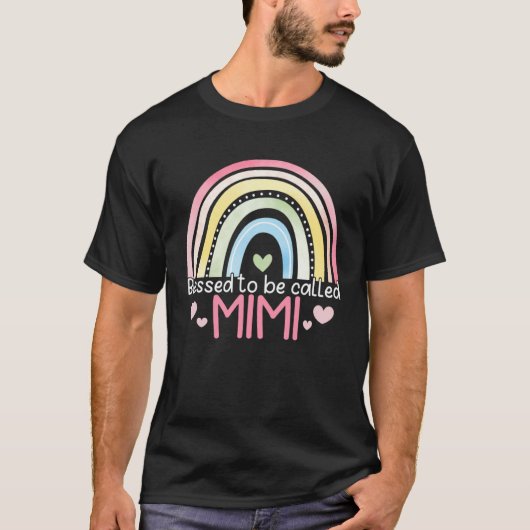 Blessed To Be Called Mimi Rainbow Mother s Day Bes Tシャツ (正面)