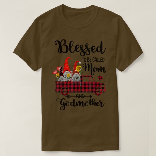 Blessed To Be Called Mom and Godmother Gnomes Sunf Tシャツ (デザイン正面)