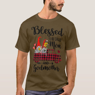 Blessed To Be Called Mom and Godmother Gnomes Sunf Tシャツ