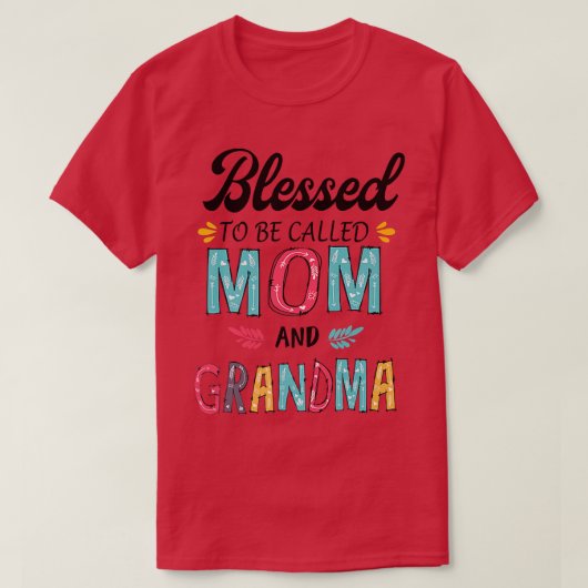 blessed to be called mom and grandma Premium  Tシャツ (デザイン正面)