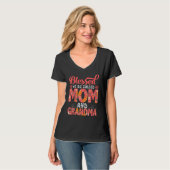 Blessed To Be Called Mom Grandma Great Grandma Mot Tシャツ (正面フル)