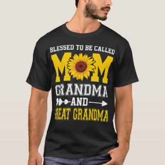 Blessed To Be Called Mom Grandma Great Grandma Mot Tシャツ