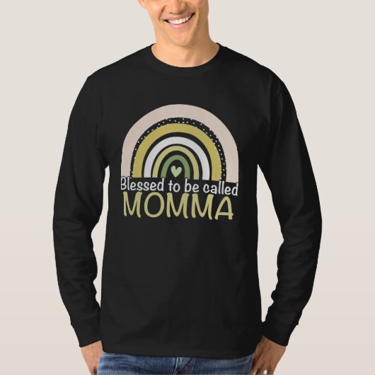 Blessed To Be Called Momma Boho Rainbow Mother s D Tシャツ (正面)