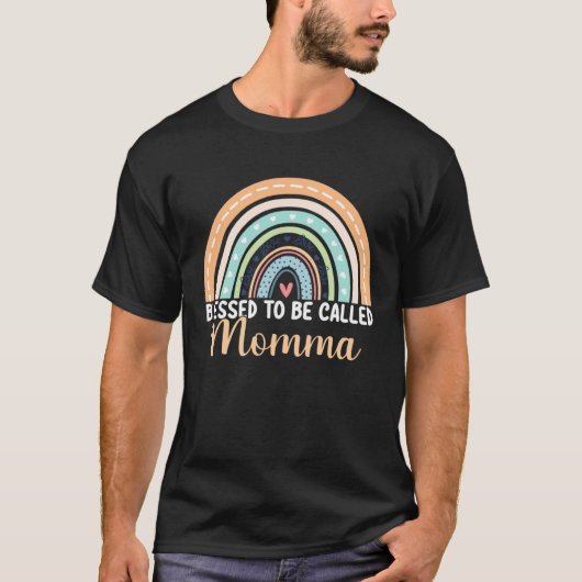Blessed To Be Called Momma Rainbow Mothers Day Mom Tシャツ (正面)
