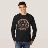 Blessed To Be Called Momo Leopard Rainbow Cute Mom Tシャツ (正面フル)