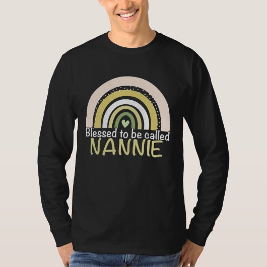 Blessed To Be Called Nannie Boho Rainbow Mother s  Tシャツ (正面)