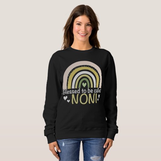 Blessed To Be Called Noni Boho Rainbow Mother s Da スウェットシャツ (正面フル)