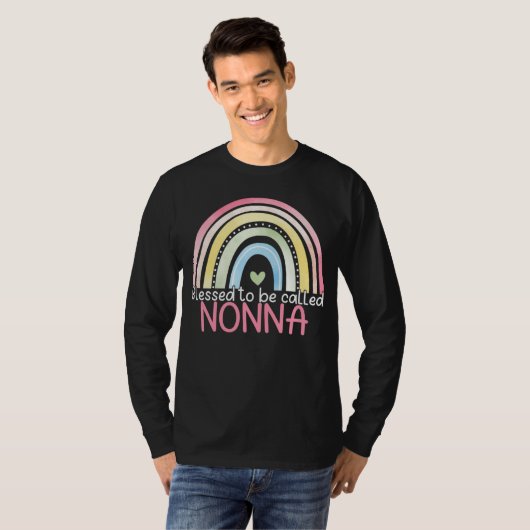 Blessed To Be Called Nonna Rainbow Mother s Day Be Tシャツ (正面フル)
