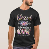 Blessed To Be Called Nonnie Floral Mothers Day Tシャツ (正面)