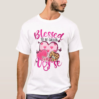Blessed To Be Called Nurse Heart Tシャツ