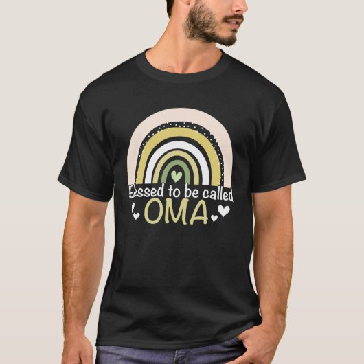 Blessed To Be Called Oma Boho Rainbow Mother s Day Tシャツ (正面)