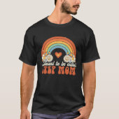 Blessed To Be Called Step Mom Groovy Rainbow Mothe Tシャツ (正面)