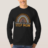 Blessed To Be Called Step Mom Leopard Rainbow Step Tシャツ (正面)