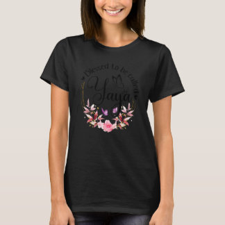 Blessed To Be Called Yaya Women Floral Decor Grand Tシャツ