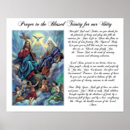 Blessed Trinity Prayer for Unity Poster ポスター (正面)
