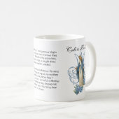 Blessed Virgin Mary Floral Memorare Prayer Coffee コーヒーマグカップ (正面右)