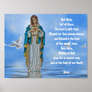 Blessed Virgin Mary Madonna Holy Spirit Religious ポスター