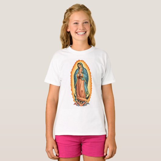 Blessed Virgin of Guadalupe Girl's Tee Shirt Tシャツ (正面フル)