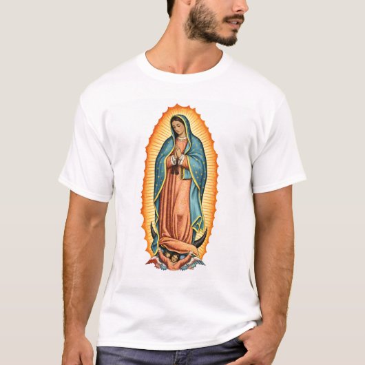 Blessed Virgin of Guadalupe Men's Tee Shirt Tシャツ (正面)