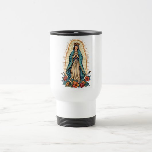 Blessed Virgin of Guadalupe Travel Mug トラベルマグ (中央)