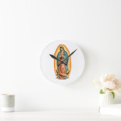 Blessed Virgin of Guadalupe Wall Clock ラウンド壁時計 (ホーム)
