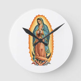 Blessed Virgin of Guadalupe Wall Clock ラウンド壁時計