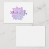 Blessed with Joy: Hand-Drawn Floral Affirmation ノートカード (正面/裏面)