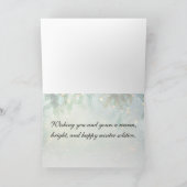 Blessed Yule Sledding Foxes Folded Holiday Card シーズンカード (内部)