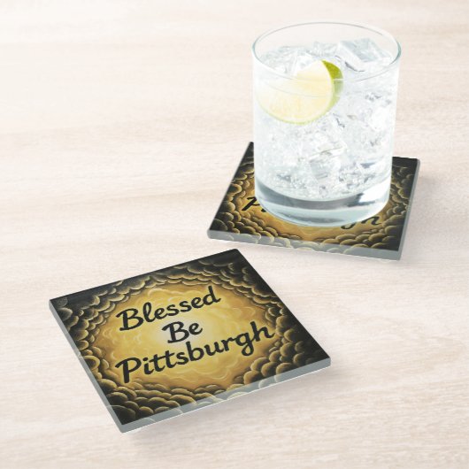 BlessedBePittsburgh ガラスコースター (アングル)