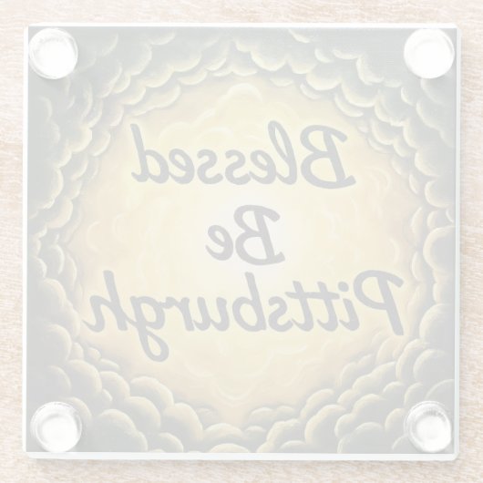 BlessedBePittsburgh ガラスコースター (裏面)