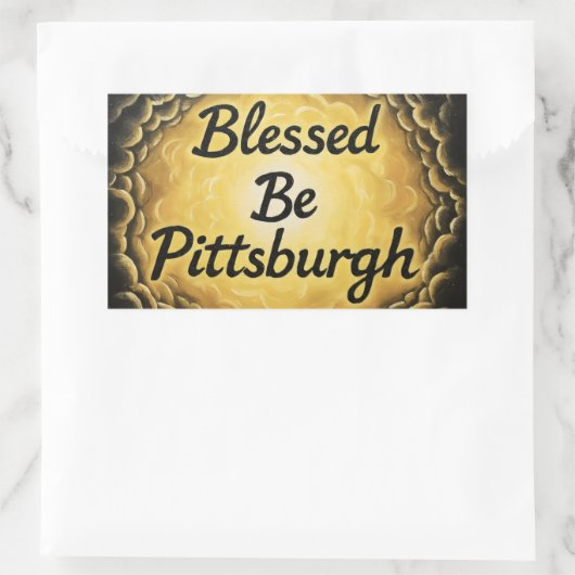 BlessedBePittsburgh 長方形シール (バッグ)