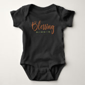 Blessing Baby | Christian Newborn Family Matching ベビーボディスーツ (正面)