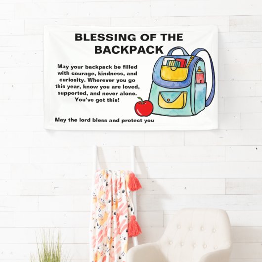 Blessing of the Backpacks Banner | Courage,  横断幕 (インサイチュ)