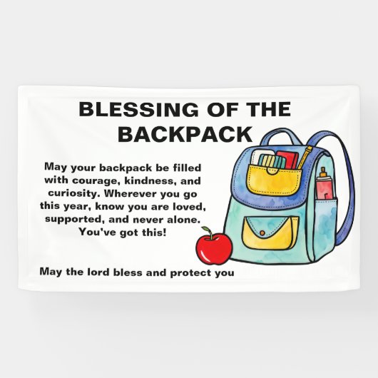 Blessing of the Backpacks Banner | Courage,  横断幕 (横)