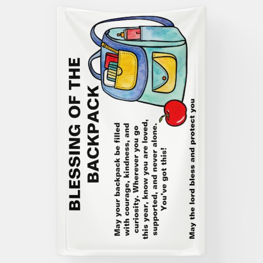 Blessing of the Backpacks Banner | Courage, 横断幕 (縦)
