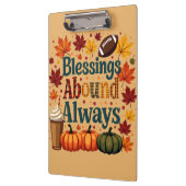 Blessings Abound Always Autumn Design クリップボード (左)