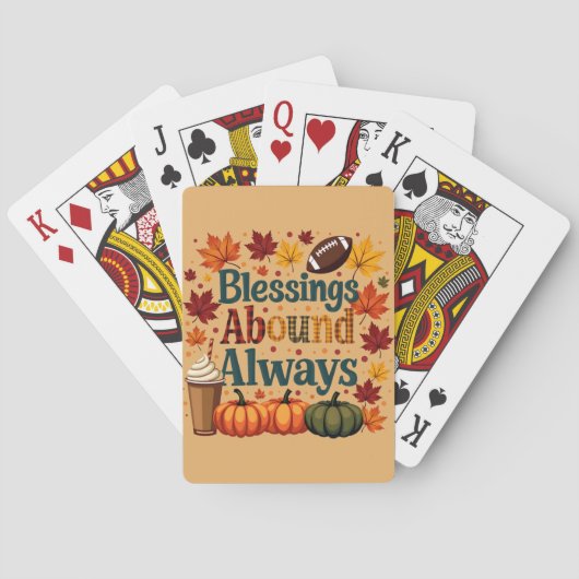 Blessings Abound Always Autumn Design トランプ (裏面)